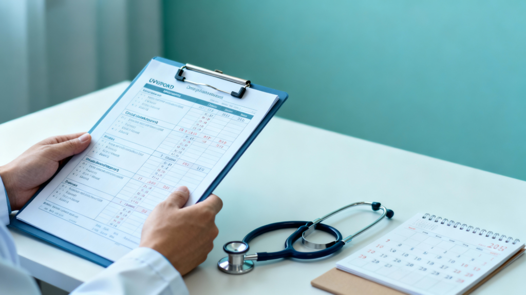 doctor reading diabetes diagnosis report